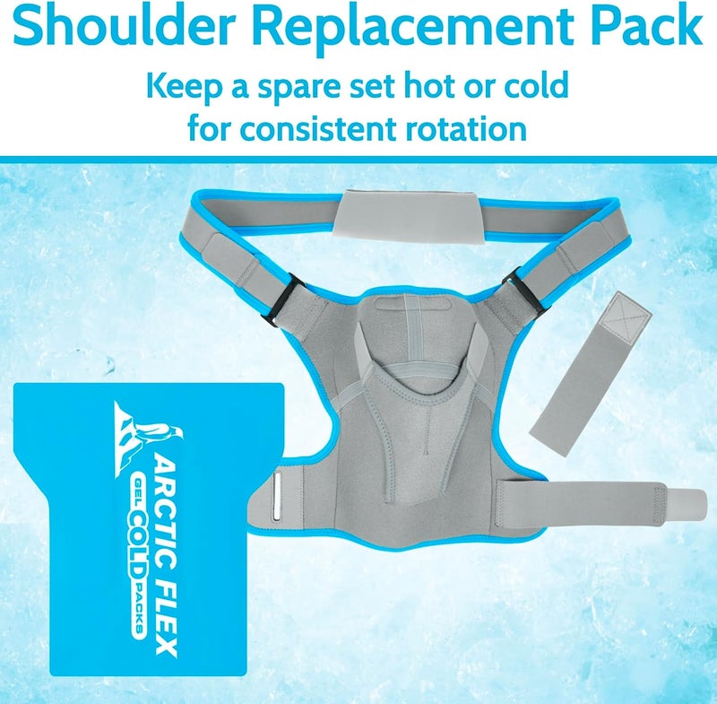 Arctic Flex Gel Replacement Packs  Gel Ice Packs Reusable for Shoulder Ice Brace  Hot and Cold Gel Pack for Injuries Pain Relief Swelling  Flexible Therapy Compression Wrap  Athletic Women Men - Image 3