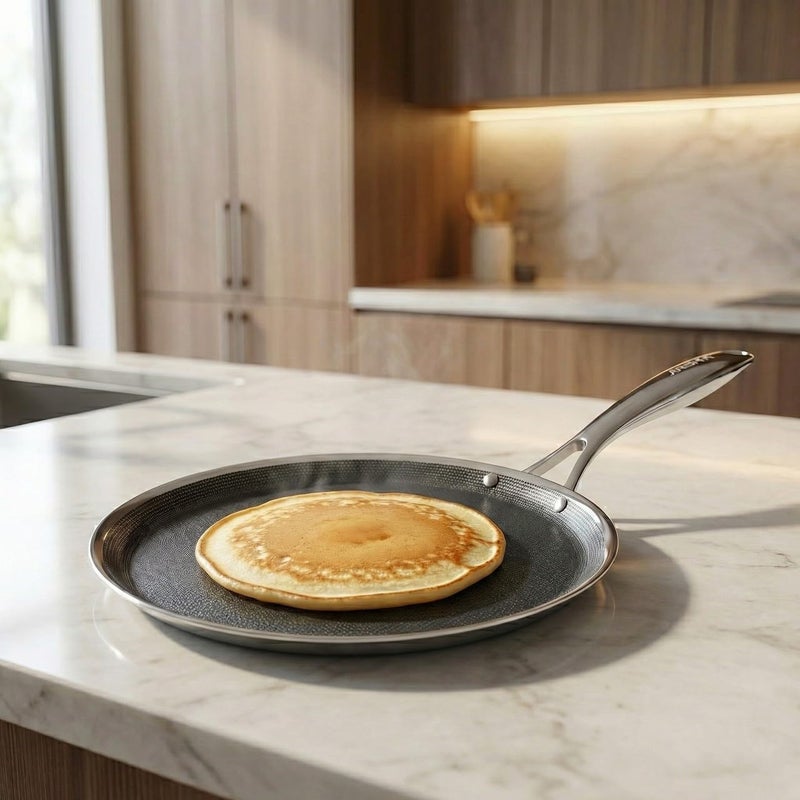 Arshia Hybrid Stainless Steel Non-Stick Crepe Pan, 31 cm - Image 3
