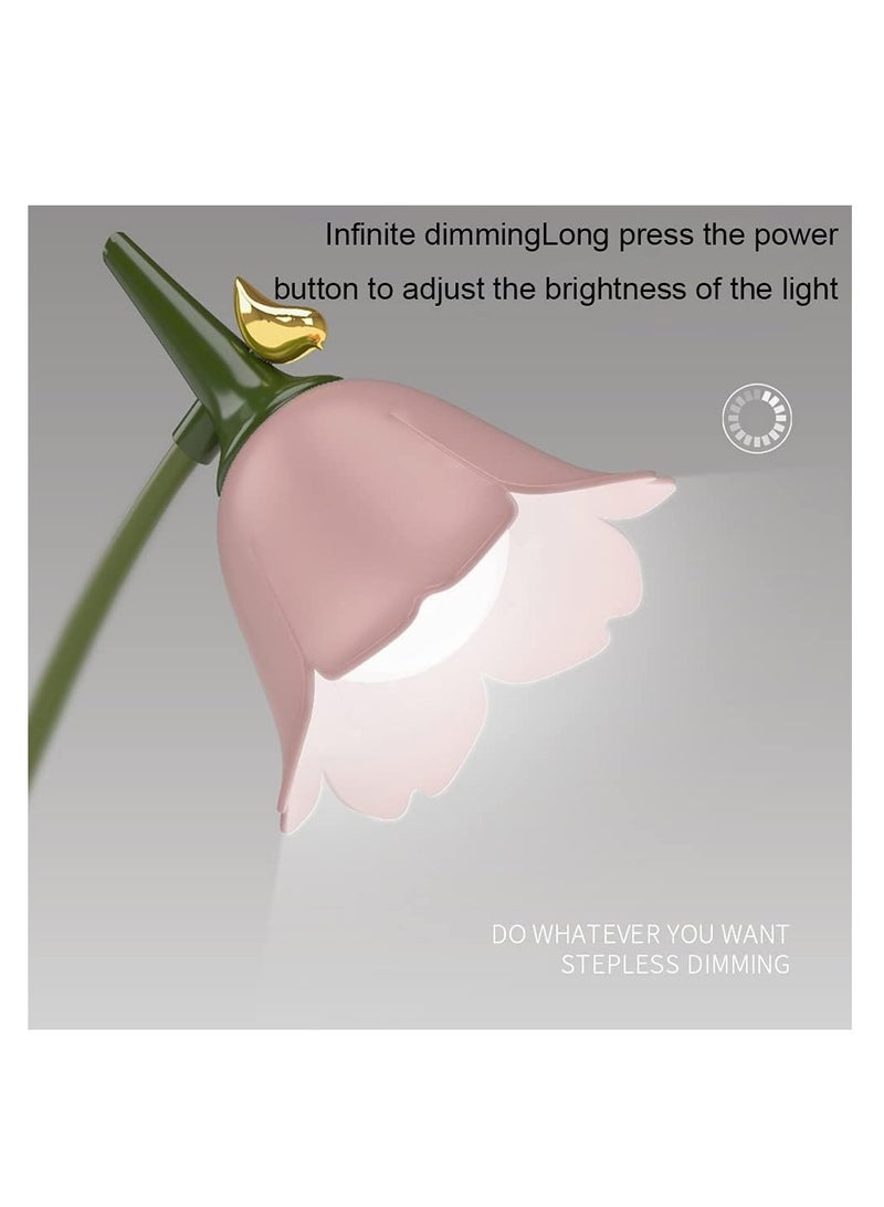 SYOSI Cordless Table Light Adjustable Gooseneck Dimmable Touch Rechargeable Battery Eye-Caring Night Light for Kids Mini Cute Lamp for College Dorm Bedroom Reading - Image 5