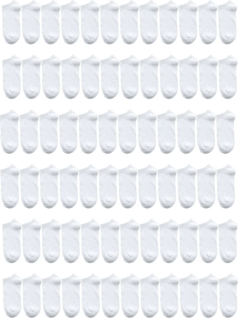 بي جي كي Unisex White Cotton 72 Pair Booties