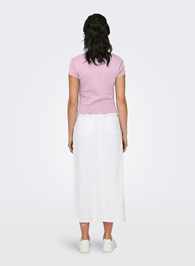 ONLY ONLY Womens Elina Shortsleeve O-Neck Short Top Juniors - Image 2