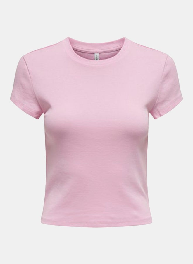 ONLY ONLY Womens Elina Shortsleeve O-Neck Short Top Juniors - Image 3