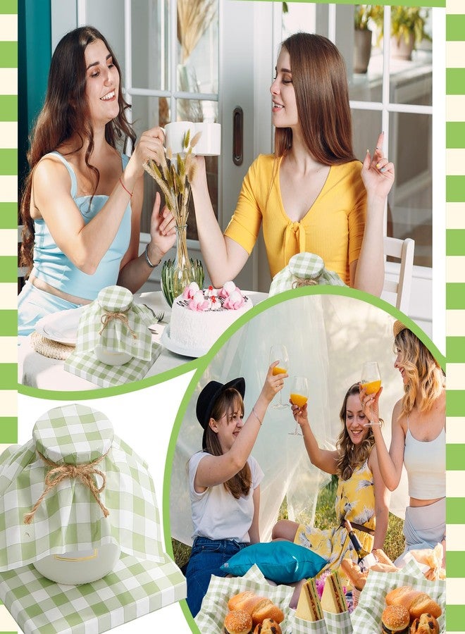 FoldTier 100 Pcs Green Checkered Wax Paper Sheets for Food Wrapping 12x12 Inch Checkered Deli Paper Sheets Greaseproof Parchment Food Basket Liners for Spring Wedding Sandwich Burgers Fries - Image 5