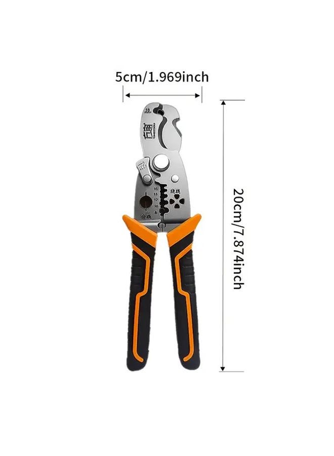 7 Inch Heavy Duty Stainless Steel Wire Stripper With Sharp Blade Non Slip Grip Ergonomic Handle - Image 4