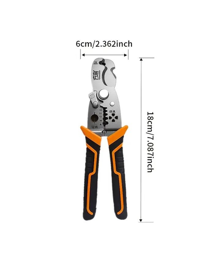 7 Inch Heavy Duty Stainless Steel Wire Stripper With Sharp Blade Non Slip Grip Ergonomic Handle - Image 3