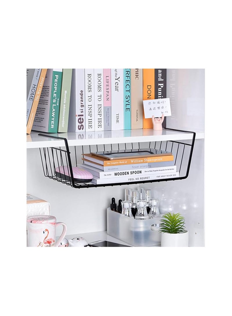 Undershelf Wire Storage Basket, Household Metal Hanging Bin Slides for Space Saving for Kitchen Pantry Bookshelf  - Image 3