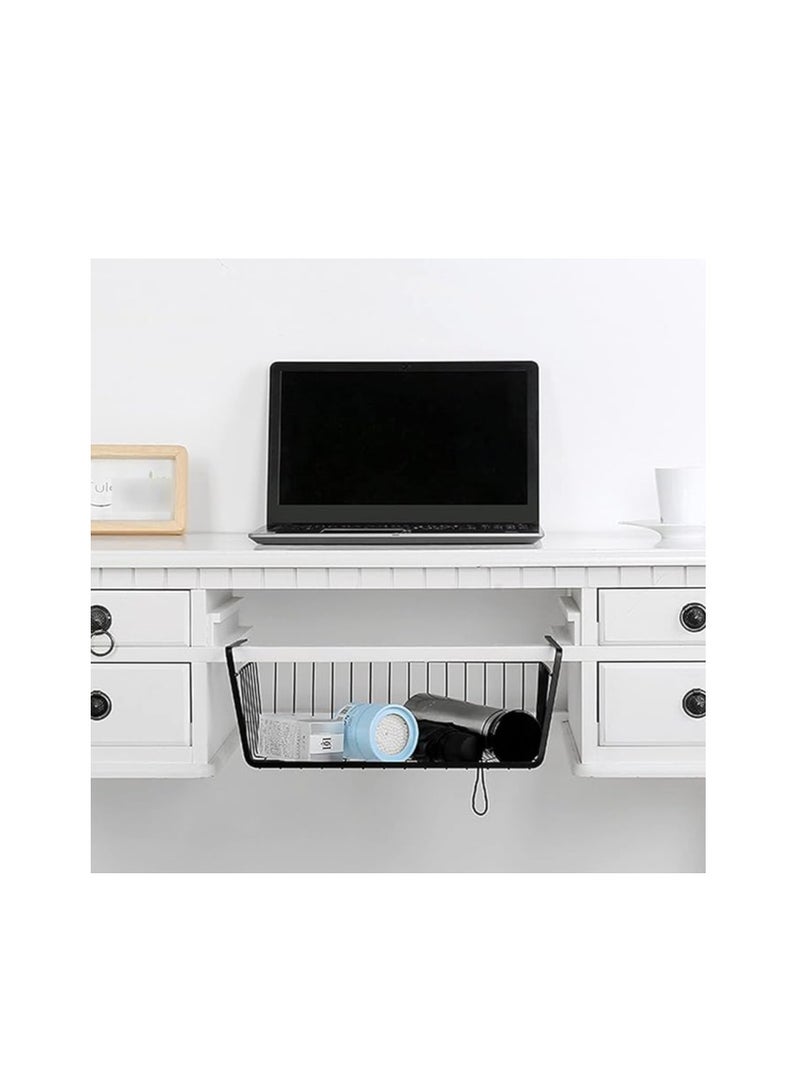 Undershelf Wire Storage Basket, Household Metal Hanging Bin Slides for Space Saving for Kitchen Pantry Bookshelf  - Image 4