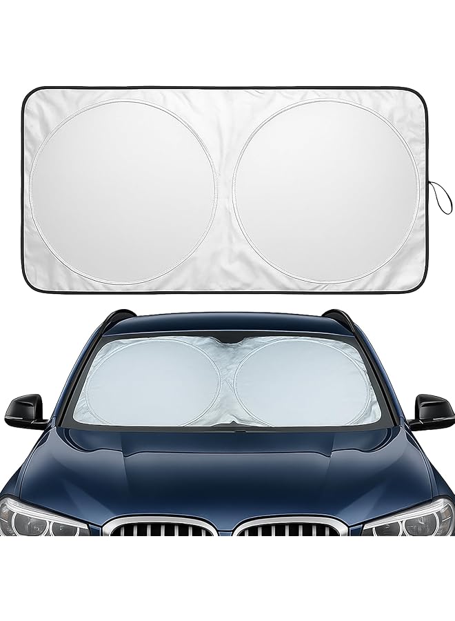 بنايد واقي شمس عاكس قابل للطي للزجاج الأمامي للسيارة - Image 2
