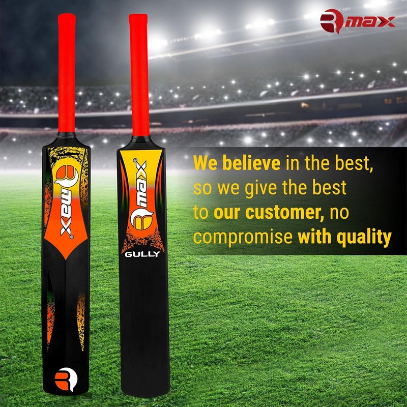RMAX Gully Plastic Bat, Plasstic Cricket Bat Hard Plastic, Plastic Bat for Tennis and Wind Ball, Cricket Bat (Orange) - Image 5