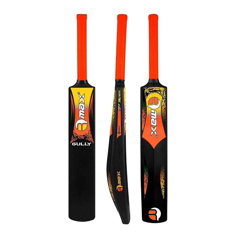 RMAX Gully Plastic Bat, Plasstic Cricket Bat Hard Plastic, Plastic Bat for Tennis and Wind Ball, Cricket Bat (Orange) - Image 1