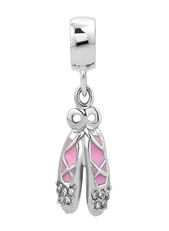 MiiFort Ballet Dancer Dancing Chausson Shoe Charm Compatible with Pandora Bracelets Women Christmas Family Daughter Sister Granddaughter - Image 1