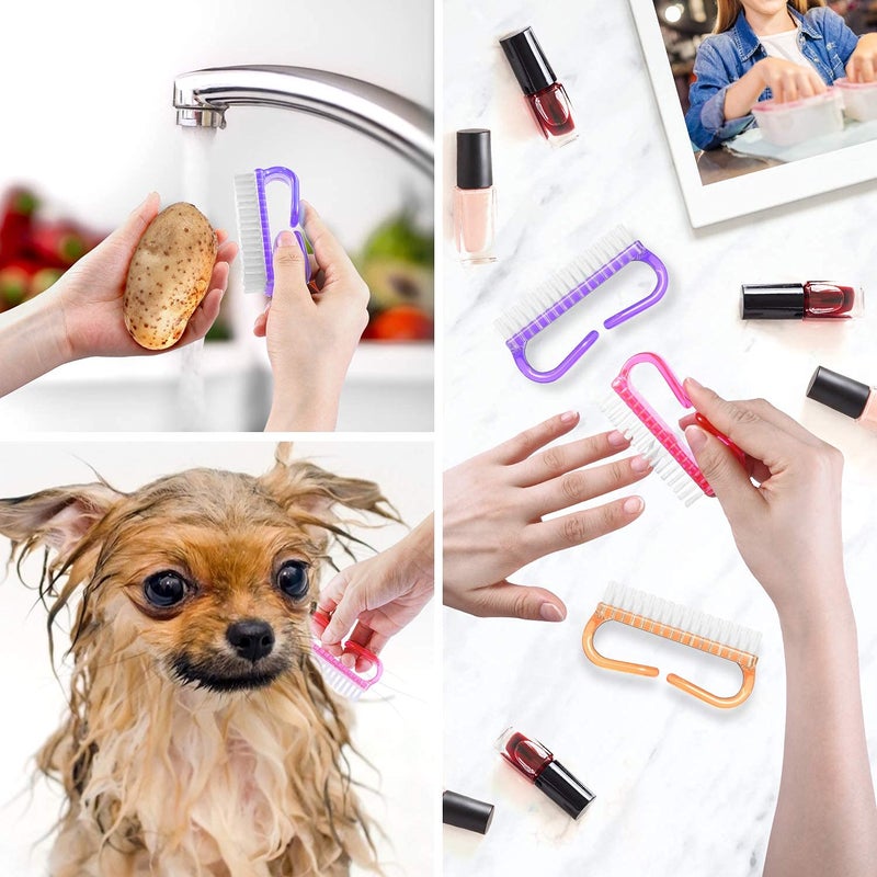 Aternal 5 pieces Nail Art Dotting Marbleizing Tool Pen for Nail Decoration Stamping Multicolour with 1 Nail Brush - Image 4