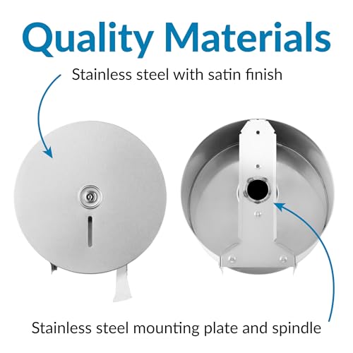 Bobrick Single Jumbo-Roll Surface-Mounted Toilet Tissue Dispenser, Satin-Finish Stainless Steel, ADA Compliant, Secure Locking Design, Versatile Roll Compatibility, Durable & Easy-Load Mechanism (Model B-2890) - Image 4