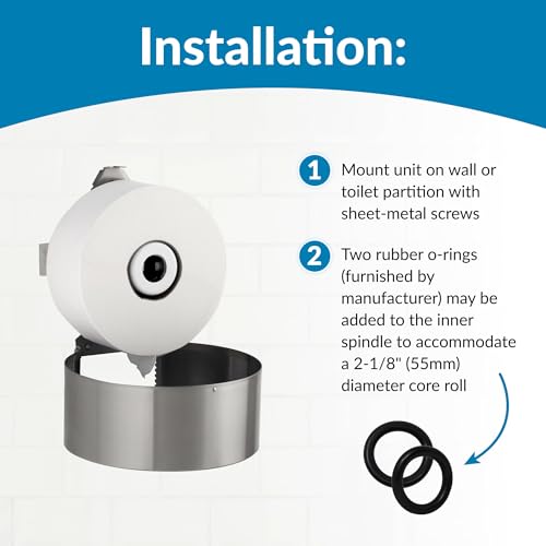 Bobrick Single Jumbo-Roll Surface-Mounted Toilet Tissue Dispenser, Satin-Finish Stainless Steel, ADA Compliant, Secure Locking Design, Versatile Roll Compatibility, Durable & Easy-Load Mechanism (Model B-2890) - Image 3