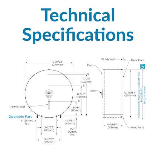 Bobrick Single Jumbo-Roll Surface-Mounted Toilet Tissue Dispenser, Satin-Finish Stainless Steel, ADA Compliant, Secure Locking Design, Versatile Roll Compatibility, Durable & Easy-Load Mechanism (Model B-2890) - Image 2