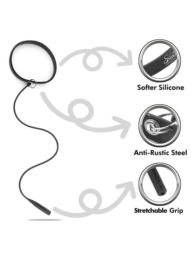 SIVOTE Lash Tweezers Holder Protector, Silicone Ring Bracelet Wristband, Lash Extension Supplies, Black - Image 5
