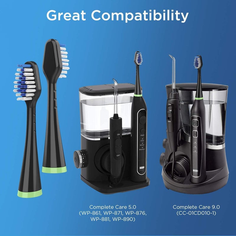Oralphi Brush Heads for Waterpik Complete Care 5.0/9.0 (4-Pack, Black) - Image 3