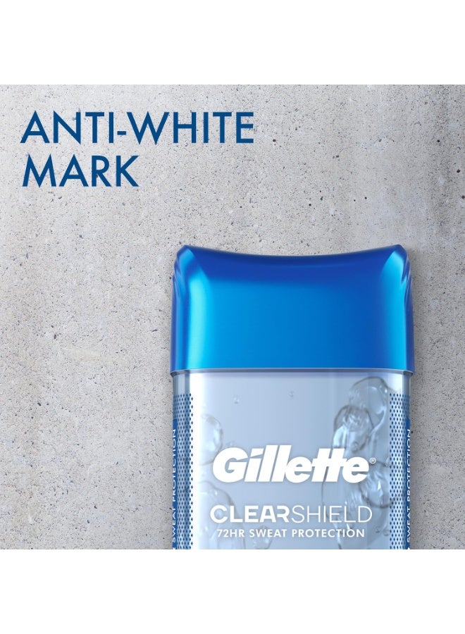 Gillette Gillette Antiperspirant and Deodorant for Men, 72hr Sweat & Odor Protection, Long Lasting Freshness, Anti-White Mark Technology, Clear Gel, Power Rush Scent, 3.8 oz (Pack of 2) - Image 3