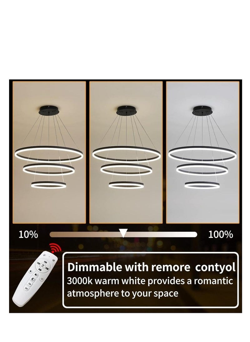 إسكدنيا ثريا LED دائرية عصرية قابلة للتعتيم للأسقف مع جهاز تحكم عن بعد - Image 3