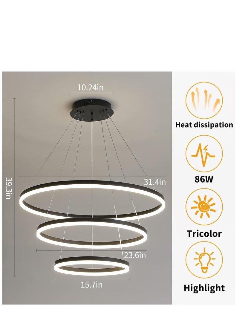 إسكدنيا ثريا LED دائرية عصرية قابلة للتعتيم للأسقف مع جهاز تحكم عن بعد - Image 2