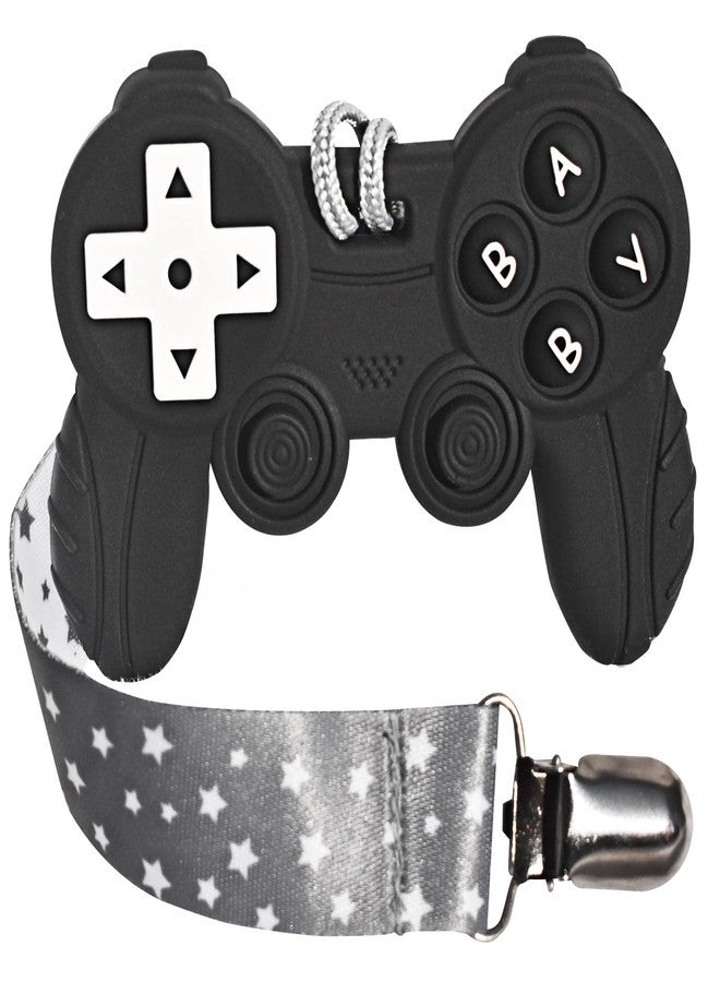 BIGSPINACH Baby Video Game Controller Teether Toy Funny Baby Teething Toys for Babies Gamer Controller（Black - Image 1