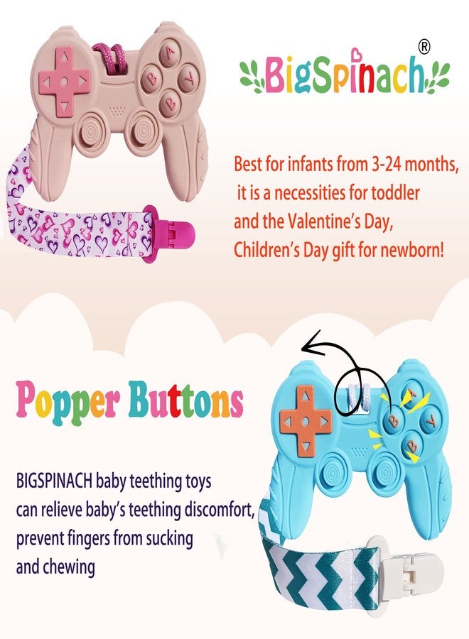BIGSPINACH Baby Video Game Controller Teether Toy Funny Baby Teething Toys for Babies Gamer Controller（Black - Image 5