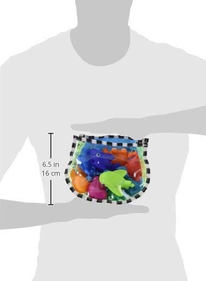 Sassy Snap and Squirt Sea Creatures - 6+ Months Set of 9 Sea Characters Includes Storage Bag with Two Large Suction Cups - Image 4