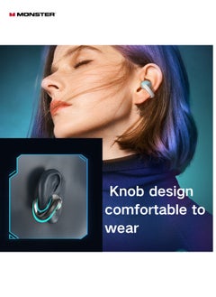 Monster Monster AC600 Bluetooth Earbuds  Open-Back Design, IPX5 Waterproof, 24-Hour Battery Life, Noise-Canceling, Low Latency for Sports and Outdoor Activities  - Image 4