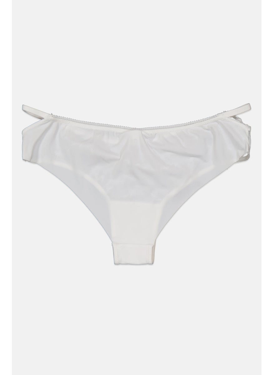 Etam Women Textured Pull On Panties, White  - Image 2