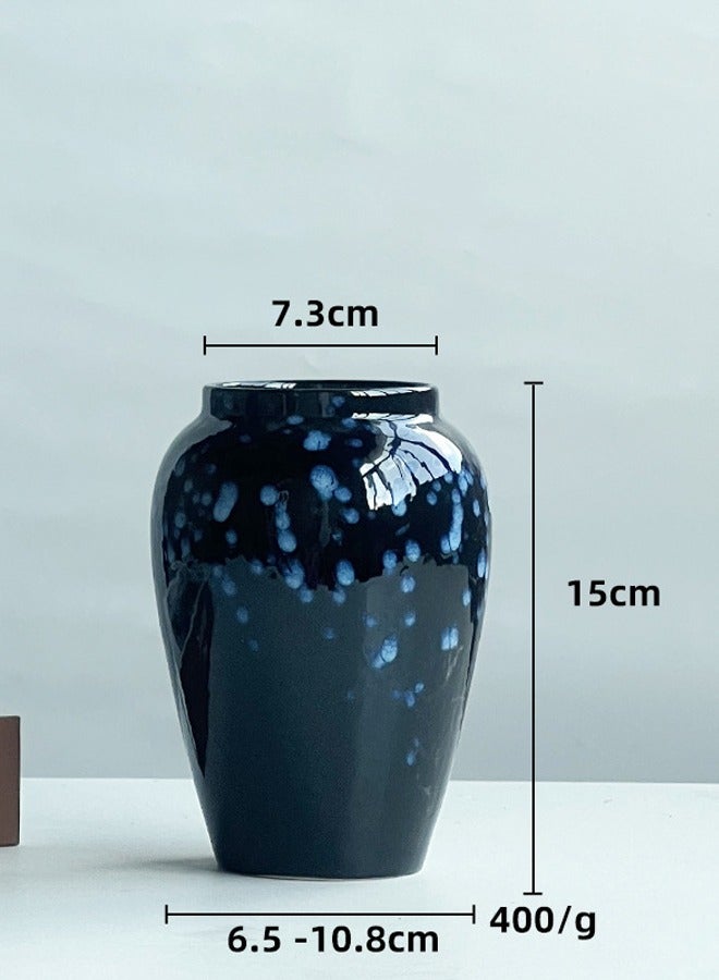 زي سي إم - هابي 3 قطع من زخارف المزهرية الخزفية الحديثة - مجموعة مزهرية جافة فريدة من نوعها لسطح المكتب وديكور المنزل - Image 3