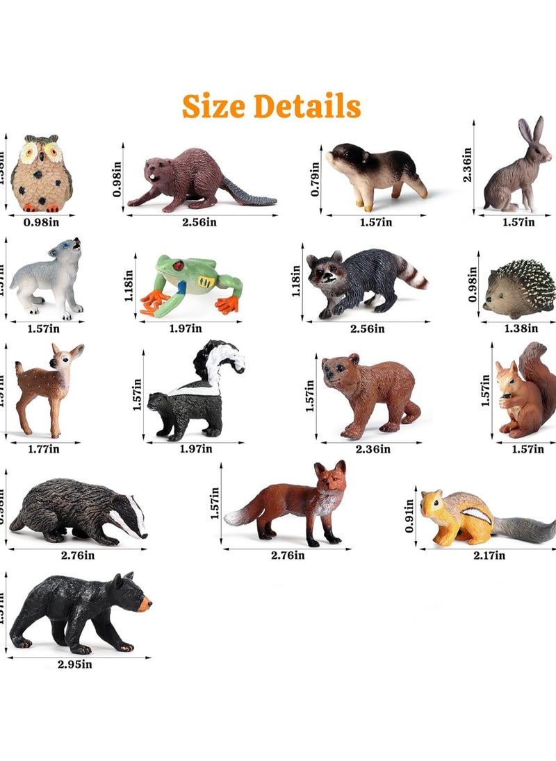 Generic - 16 Mini Animal Model Set, Biological Statue Micro Animal Toy Cake Decoration Animal Theme Party Display, Gift For Kids - Image 1