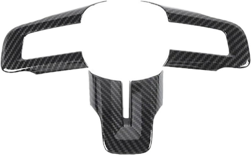 DEMULAX Carbon Fiber Steering Wheel Trim for Ford Mustang - Image 1