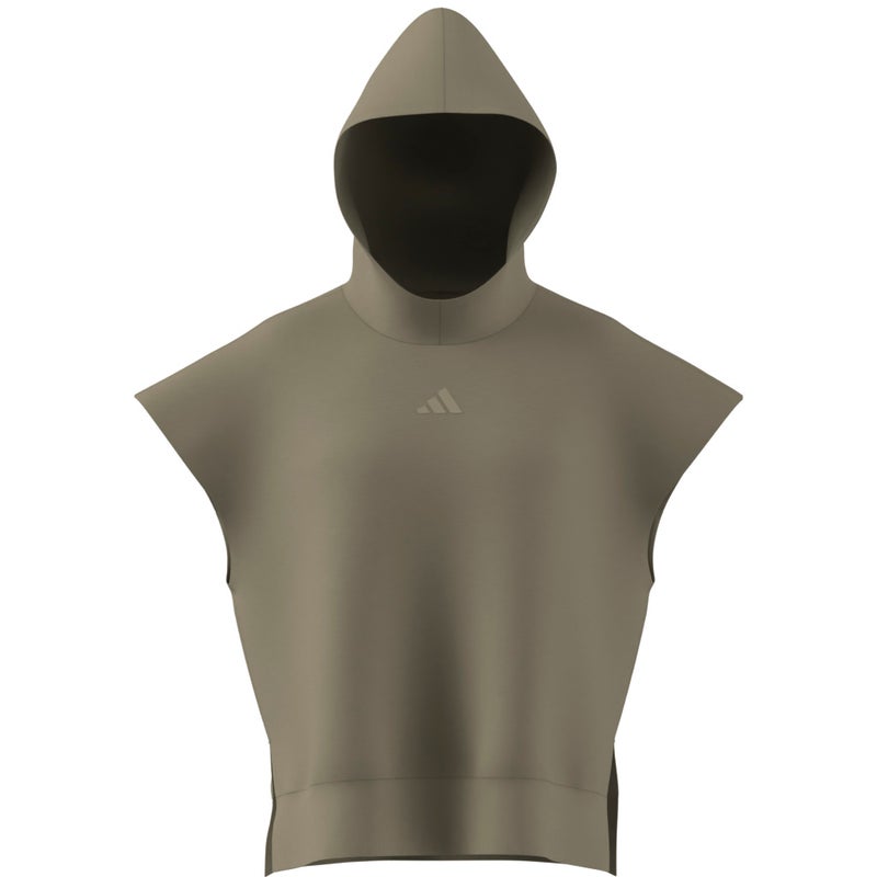 Adidas Soft Lux Loose Sleeveless Hoodie - Wonder Carbon - Image 4