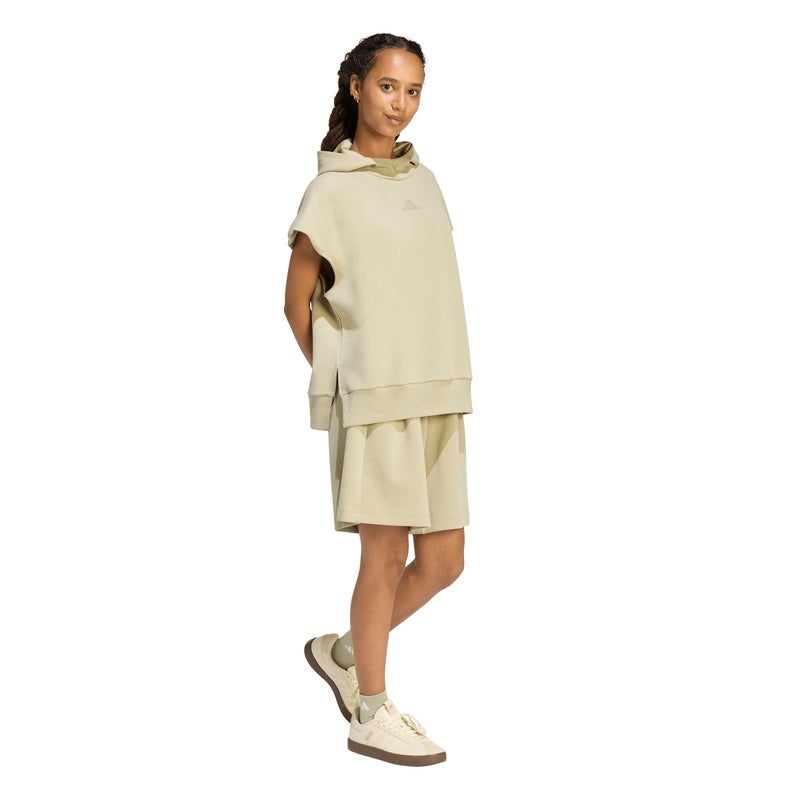 Adidas Soft Lux Loose Sleeveless Hoodie - Wonder Carbon - Image 5
