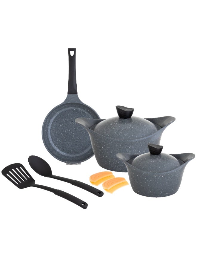 Lahoya Granite Cookware Set 9 Pieces Grey Color - Image 1