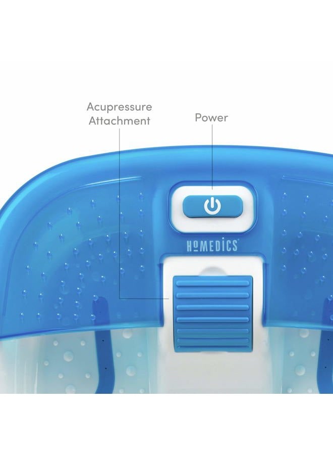 HoMedics سبا القدم الفاخر بابل بليس مع تدليك حراري وقوس تدليك، 3 ملحقات ضغط نقاط، واقي رذاذ، عقد مرتفعة تخلق فقاعات، تحسن الدورة الدموية، تهدئة العضلات المتعبة، تخزين مدمج - Image 2