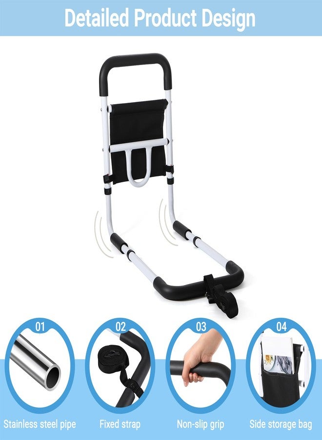 WeHwupe Bed Rails for Elderly Adults Safety, Bed Assist Rail for Seniors -2026 Upgrade - ASTM Compliant, Bedside Fall Prevent Grab Bar with Storage Pocket- Fits King Queen Full Twin Bed - Image 4
