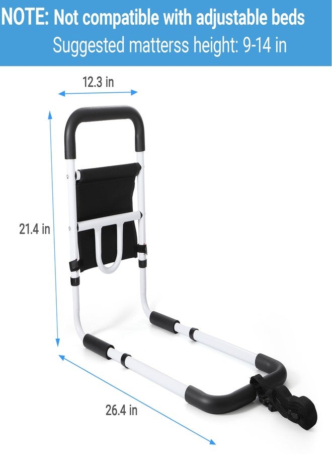 WeHwupe Bed Rails for Elderly Adults Safety, Bed Assist Rail for Seniors -2026 Upgrade - ASTM Compliant, Bedside Fall Prevent Grab Bar with Storage Pocket- Fits King Queen Full Twin Bed - Image 3