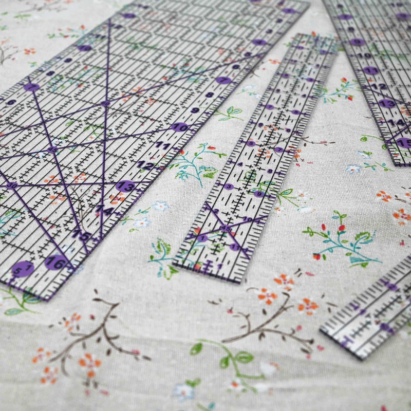 Tsxioua Quilting Rulers,Sewing Rulers,4 Piece Quilting Square Templates Purple(1"X11",1.5"X12",3"X16",6"X17") - Image 5
