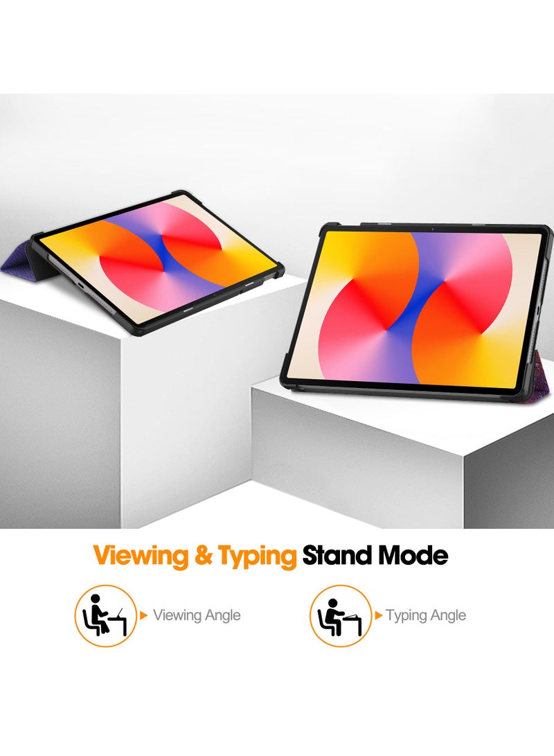 general Case Compatible with Huawei MatePad SE 11 inch 2024 Tri-Fold Smart Tablet Case,Hard PC Back Shell Slim Multi- Viewing Angles Stand Folio Cover - Image 3