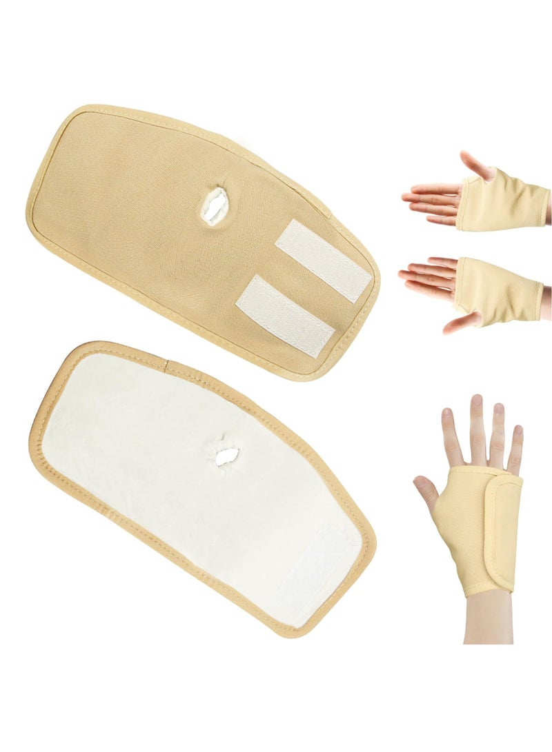 Generic Castor Oil Pack Wrap for Wrists, 2Pcs Organic Castor Oil Pack, Reusable Castor Oil Wraps with Hook And Loop, Castor Oil Pads Compress Pads Castor Oil Patch Kit for Women Men, Castor Oil Not Included - Image 1