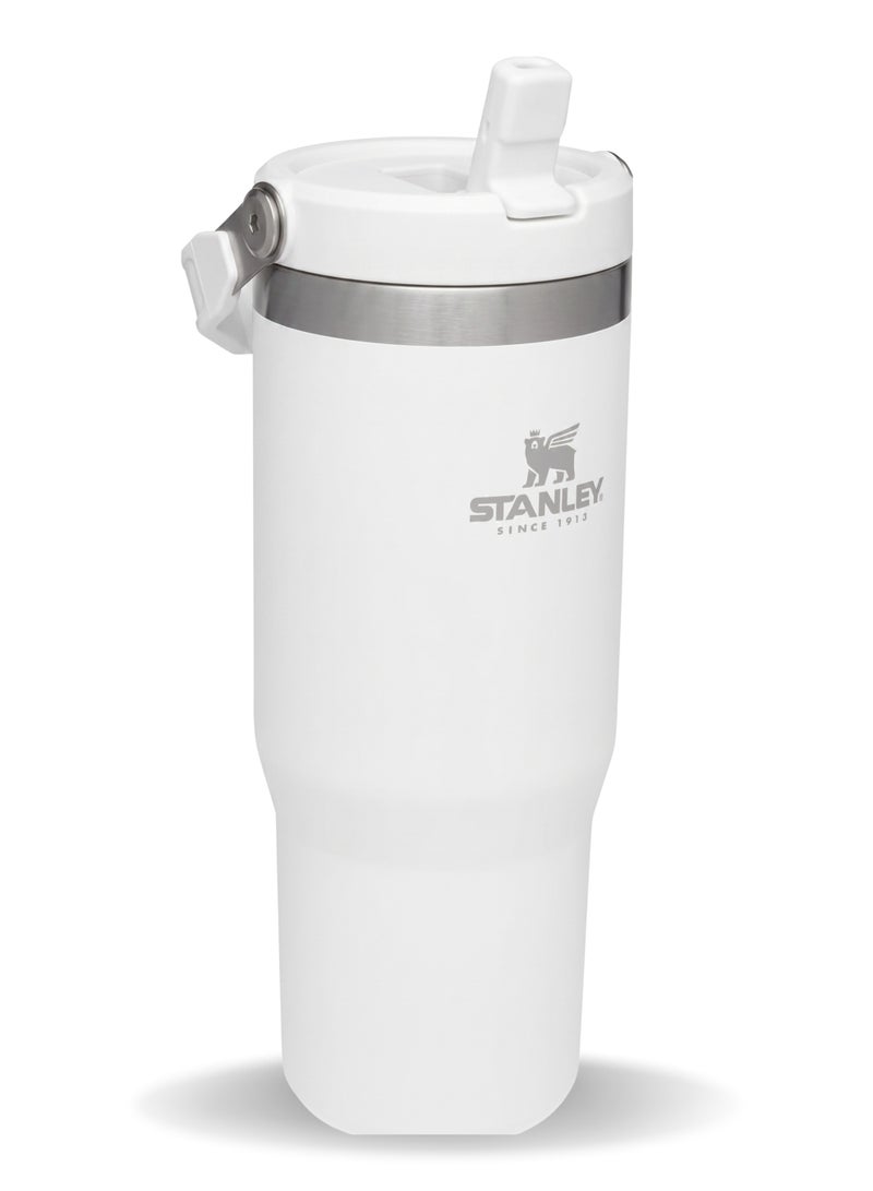 Stanley IceFlow 2.0 Fast Flow 30 oz Insulated Stainless Steel Tumbler with Handle – Leakproof BPA-Free Water Bottle with Twist-On Angled Spout Lid, Chalk White - Image 2