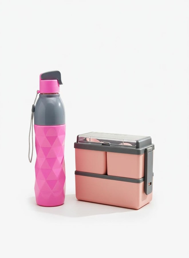 LAZYwindow Leak-Proof Insulated Bottle and Airtight Lunch Box Combo, BPA-Free, Durable Tiffin Set for Daily Use - Image 1