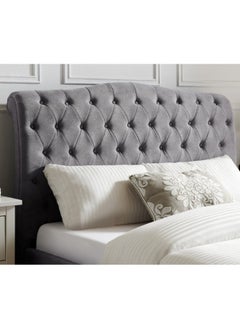 Bed and Mattress Home Harbor Haven Tufted Upholstered Twin Size ( 120 X 190 ) Grey Color Bed  - Image 3