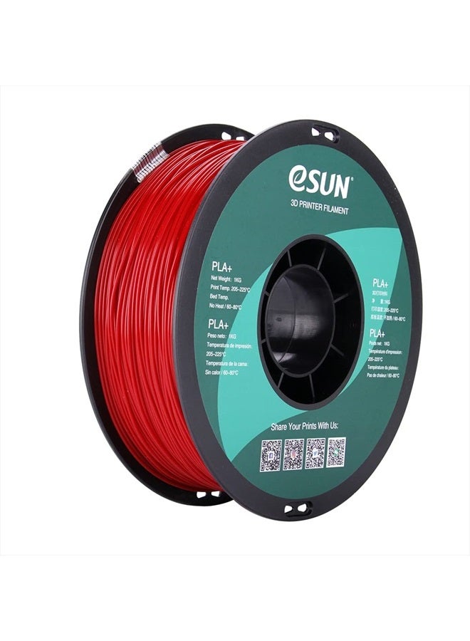 eSUN PLA PRO (PLA+) 3D Printer Filament, Dimensional Accuracy +/- 0.03 mm, 1kg, Plastic Spool, 1.75mm, Fire Engine Red, (Pantone 199C)  - Image 1