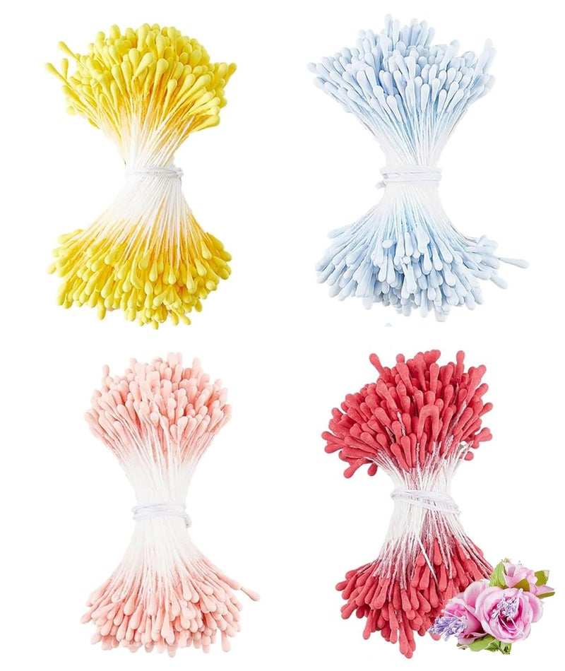 piercing 1440PCS Stamens for Flower Making, Flower Making Materials, Pipe Cleaner for Craft Flower with Pack for Creative Projects - Image 1