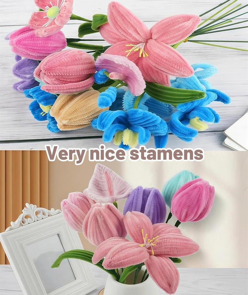 piercing 1440PCS Stamens for Flower Making, Flower Making Materials, Pipe Cleaner for Craft Flower with Pack for Creative Projects - Image 5