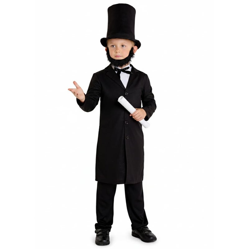 Morph Costumes Abraham Lincoln Costume For Kids - Presidents Day Halloween Outfit For Boys, Historical Dress Up, Medium - Image 4