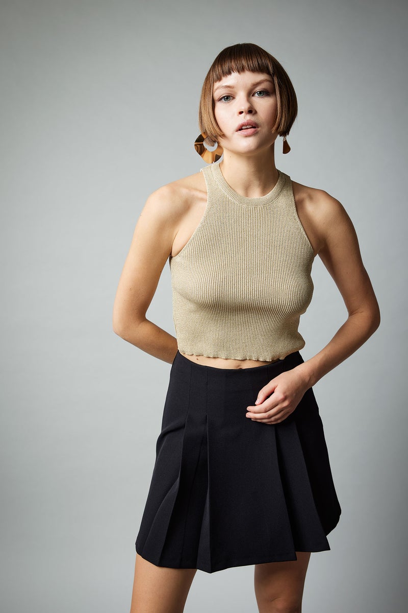 DeFacto Woman Slim Fit Halter Collar Sleeveless Tank Top  - Image 5