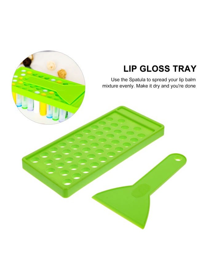 KALLORY Lip Balm Tray and Spatula Set Portable lipstick Holder Lip Balm Containers Lip Gloss Making Kit - Image 2